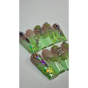 MINT | SQUARE | LONG | PRESS ON NAILS