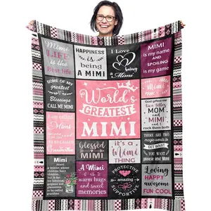 Mimi Gifts for Grandma, Birthday Gifts for Mimi, Grandma Bday Gift, Grandmother Gift Idea, Best Mimi Ever Gift Soft Flannel Throw Blanket