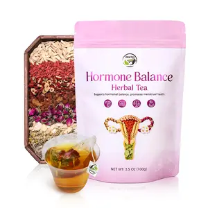 Hormone Balance Tea with 8 Organic Herbal Ingredients - Support Women's Overall Reproductive Health (PCOS, PMS, Menstrual Cycle) Ginseng Beverage | iTREE · Vital-Tea