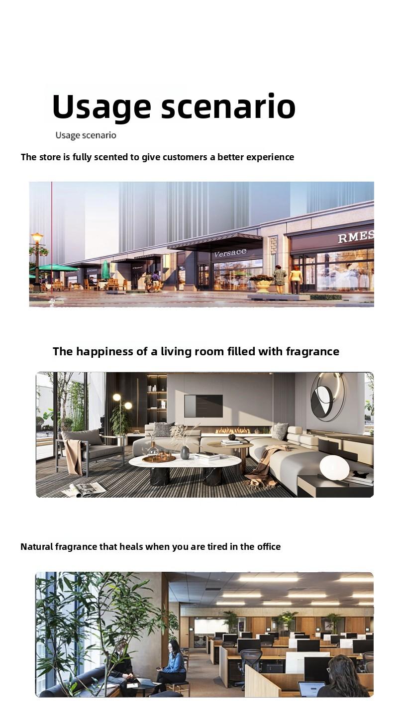 Aromatherapy Diffuser, Wireless Charging Diffuser for Whole House, Home Fragrance Machine, Bluetooth-Controlled, Suitable for Hotels, Large Rooms, Studios and Offices, Waterless Essential Oil Diffuser