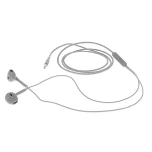 Rove RVWE35MET 3.5 mm Headphones Hi-Fi Wired Open-Ear Earbuds Audio Jack with Mic Volume Control Earphones - Metallic