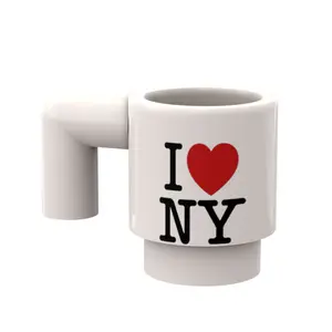 I LOVE NY Coffee Mug for Minifigs made from LEGO part - B3 Customs