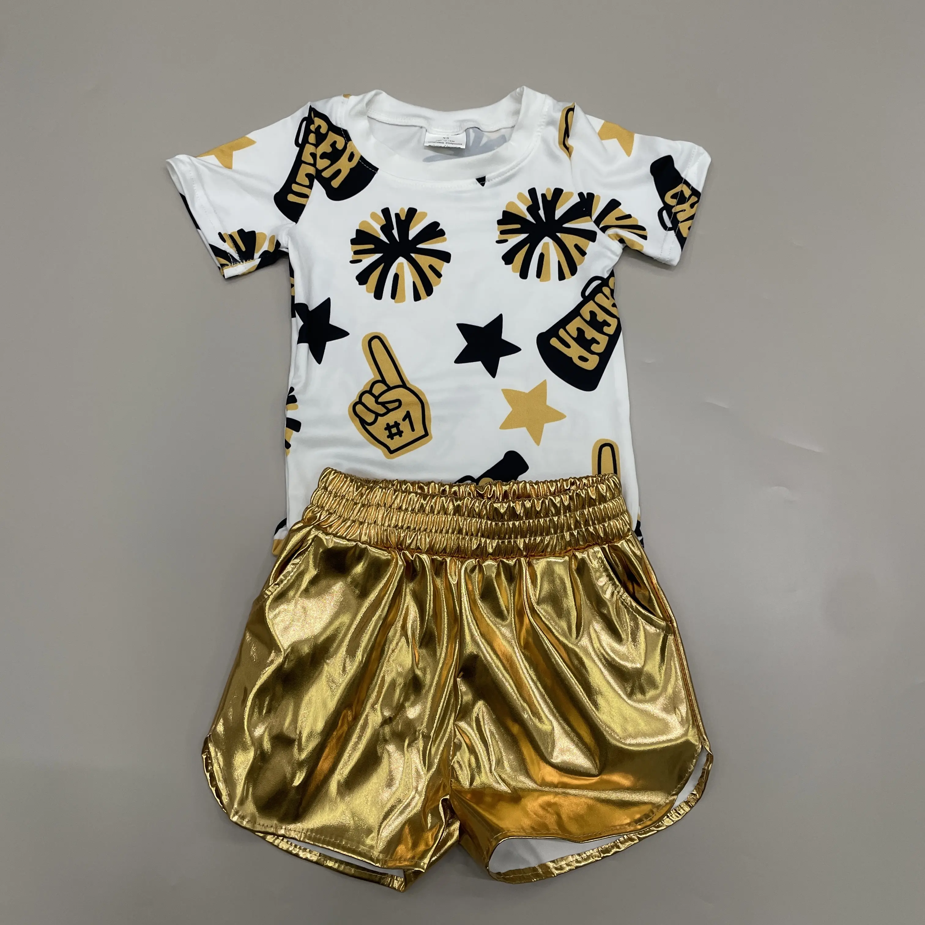 Girl Summer Outfit Cheers Clothing Set Cheerleading Uniforms