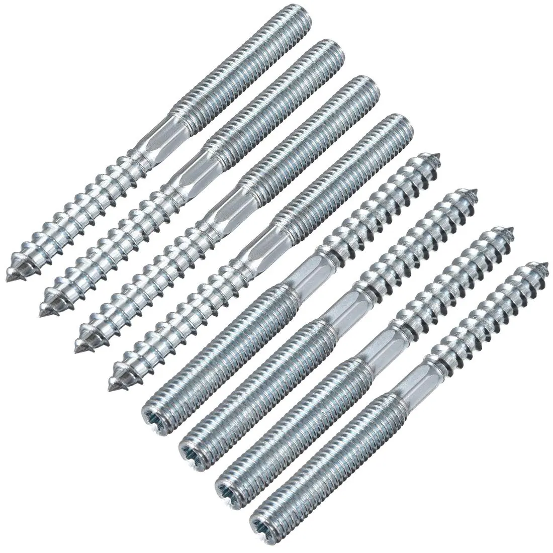 M8 Double-Headed Hanger with 0.31 Inches (8mm) Self-Tapping Screws, 3.5" (90mm) Length, for Outdoor Furniture, Stair, Office & Custom Furniture, 8-Count