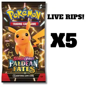 LIVE - (5 packs) Paldean Fates booster pack