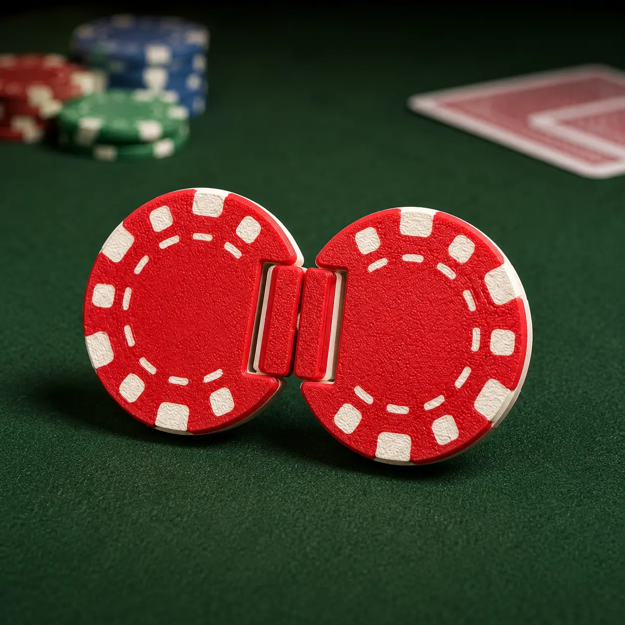 3D-Printed Poker Chip Folding Fidget Desk Toy