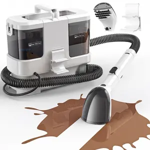 Portable Carpet and Upholstery Cleaner Spot, Stain, and Odor Eliminator 12KPa Powerful,Suitable for car seats, sofas, mattresses, and carpets; easy to store; features dual water tanks and a self-cleaning hose system tiktokshop