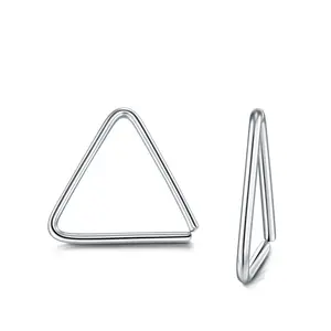 CHIC & ARTSY 925 Sterling Silver CZ Threader Hoop Earrings – Small Open Backless Hoops for Women, Minimalist Hypoallergenic Jewelry