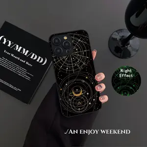 Creative Luminous Phone Case, Glow in The Dark Phone Protective Cover, Phone Accessories Compatible with iPhone 15 14 13 12 11 Pro Max XS XR X