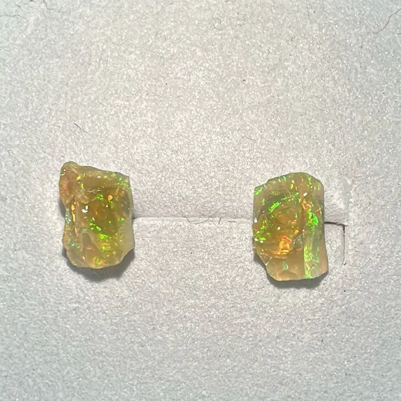 Ethiopian Fire opal earrings