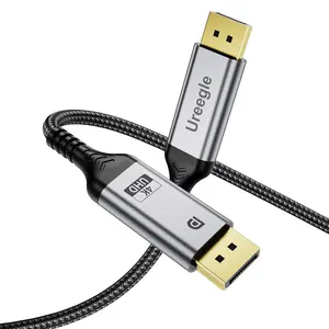 DisplayPort Cable 2FT Short DP to DP 1.2 Cable 4K@60Hz 2K@165Hz 21.6Gpbs High Speed Cord for Gaming Monitor Graphics Card PC Laptop TV