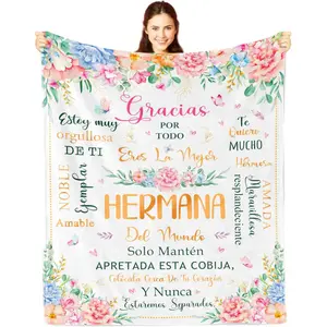 Regalos para Hermanas Manta, Sister Gifts in Spanish, Regalo de Cumpleanos/Graduacion/Navidad Hermana, Sister Birthday Gift Ideas, Big Sister Gifts, Gifts for Sister Throw Blanket