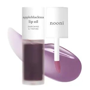 NOONI Korean Lip Oil - Appleblacktea | Long-Lasting, Moisturizing, Plumping, Revitalizing for Dry Lips, Waterproof, No Peel Off, Hydrating, Stocking Stuffers, Teen Girl Gifts, 0.12 FL Oz