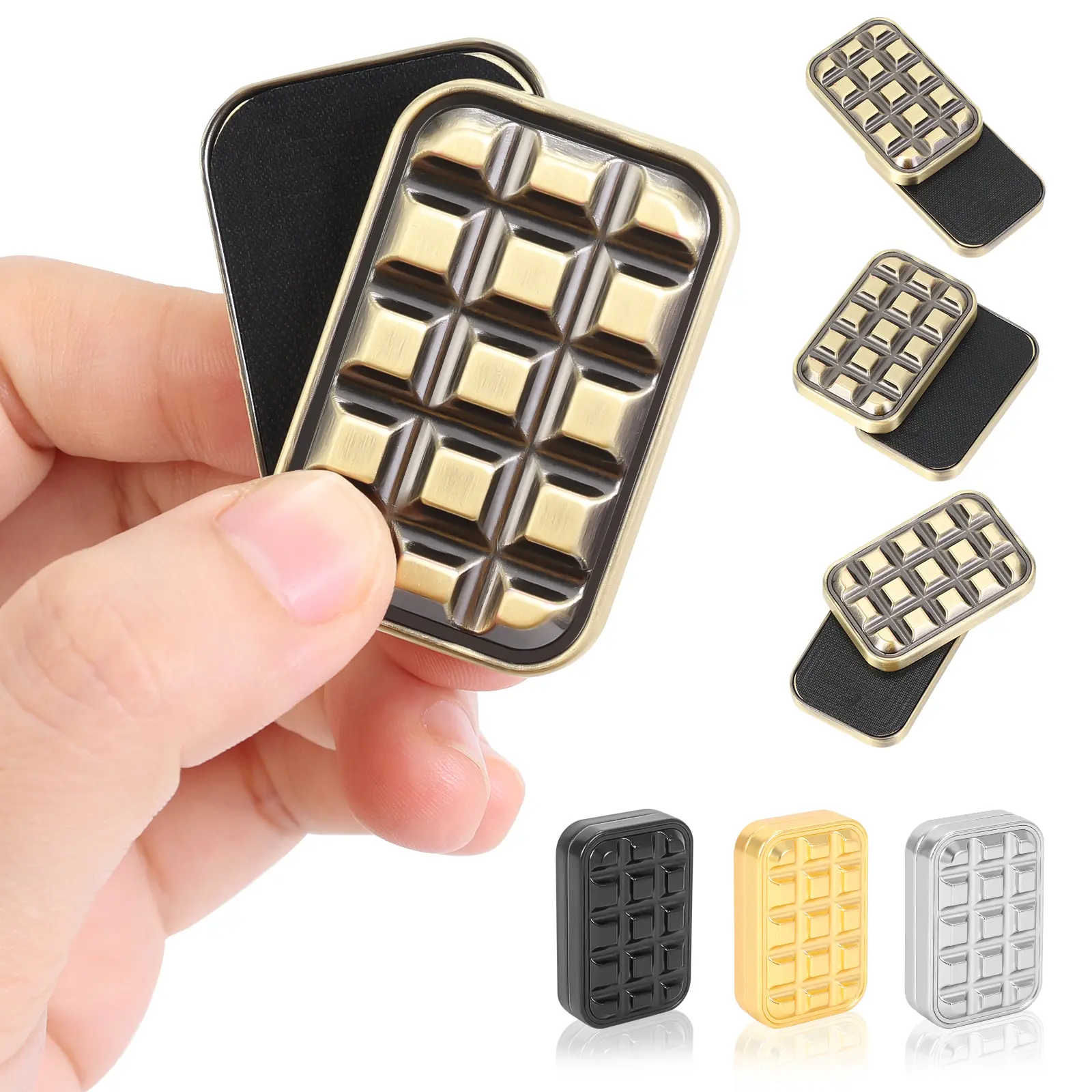 Fidget Slider, Metal Poker Push Card, Fidget Clicker, Fidget Toys for Adults Teens, Relieve Stress Anxiety ADHD, Gift for Boyfriend, Husband and Father