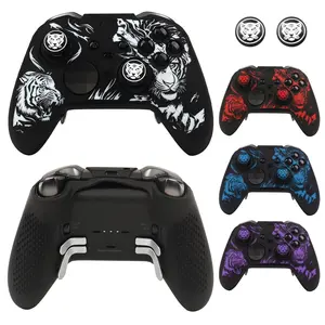 Ralan Silicone Protective Case Cover for Xbox Elite Series 2 Controller, Gamepad Skin with Joystick Caps, Console Accessories