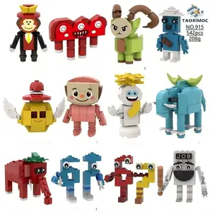 542pcs Brainrot Series Creative Building Blocks Set, Plush Toy Model, Fan Favorite Construction Kit, Kids Gift, Holiday Decoration