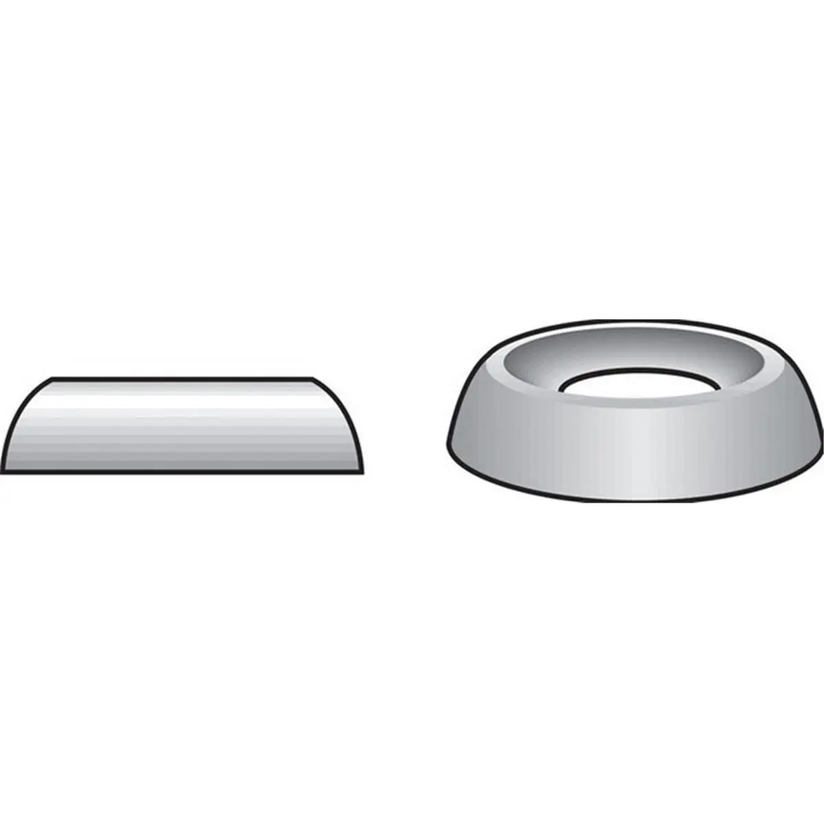 Hillman 0830752 No. 6 Stainless Steel Round Washer, Pack of 100 for Sailing Water Sports, Outdoor