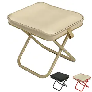Portable Folding Stool, Small Camping Stool for Adults, Lightweight Collapsible Stool with Carrying Bag, Heavy Duty Outdoor Seat Holds Up to 210 LBS for Hiking, Fishing, Picnics, and Queuing
