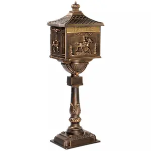 Mail Box Heavy Duty Mailbox Postal Box Security Cast Aluminum Vertical Pedestal with Durable Design and Versatile Use