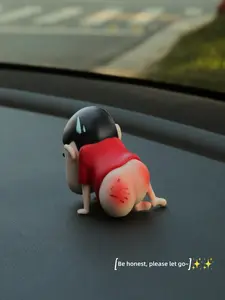 Crayon Shinchan Anime Figure, Funny Embarrassed Pose Statue, Perfect Gift for Fans, Unique Home Decoration Item