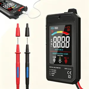 NJTY T3 Smart Digital Multimeter - Ultra-Thin Rechargeable Voltmeter with Type-C Charging, 3.2 Inches Color LCD, 4000 Counts Display, Auto-Ranging 600V AC/DC Tester, Resistance NCV Live Wire Detection, Portable Automotive Car Repair Diagnostic Tool