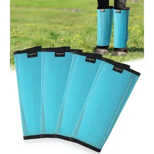 Breathable Mesh Horse Fly Boots - Equine Fly Leg Wraps for Insect & Scratch Protection, Comfortable Horse Leg Guards for Pasture, Trail Riding & Daily Use