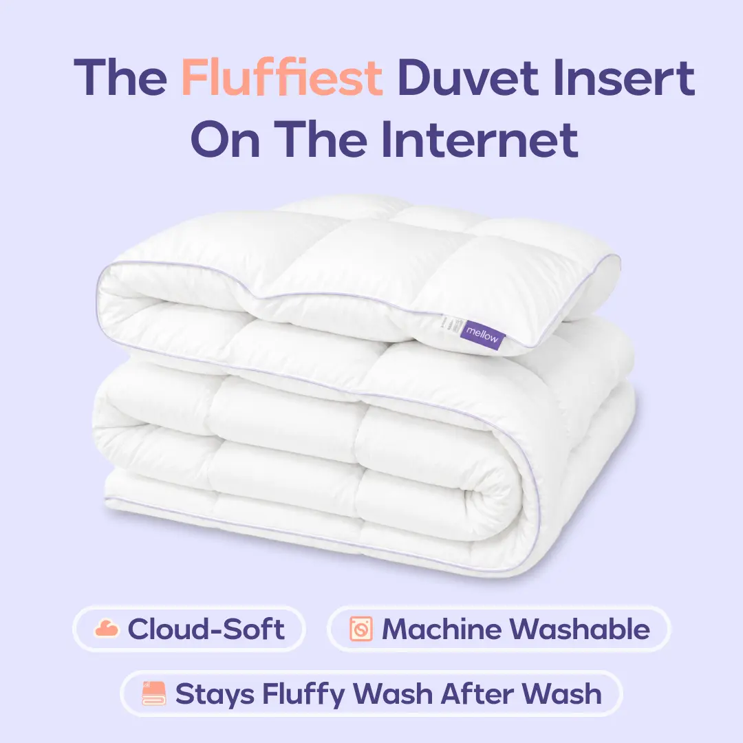 Mellow Sleep | CloudFill Duvet Insert - Fluffy Down Alternative Duvet Insert with Lightweight Warmth, Breathable Comfort, and Lasting Cloud-Like Loft