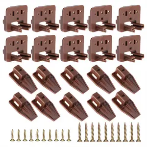 10PCS Drawer Slide Track Guide Glide for Center Mount Drawer for Dressers and for Nightstand 1 Drawer Systems