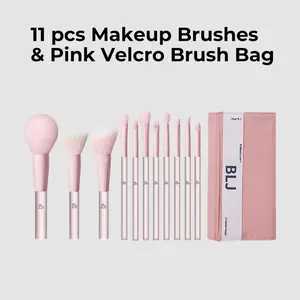 Professional Makeup Brush 11 PCS Set Ergonomic Design Soft Cosmetic Brushes for Blush Contour Highlighter Concealer Eye makeup, Detailing Makeup Tools for Women & Girls, Face Makeup Blending Brush Kits,  Peachy Sugar Makeupbrushes  brush foundation