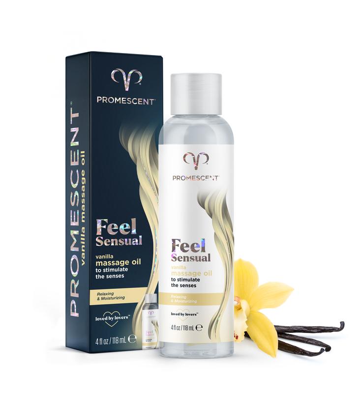 Promescent Massage Oil for Massage Therapy, Premium Body Oil for Men & Women to Relieve Stress & Sore Muscles, Essential Oils for Skin (4 oz) (Vanilla)