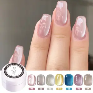 【LIVE】Cat's Eye 7Color New Fashion Color Cat's Eye Magnetic Nail Gel Set 7 Color Nail Gel Shiny And Durable For Women Gift