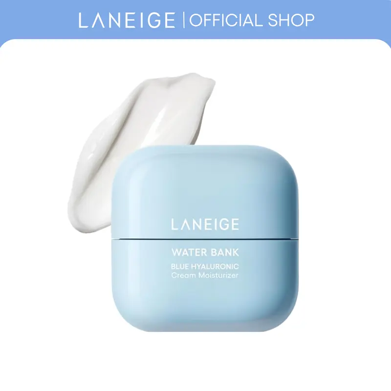 Laneige Water Bank Blue Hyaluronic Cream Moisturizer, Barrier-Boosting & Hydrating Face Cream, Korean Skincare, Infused with Squalane & Ceramide