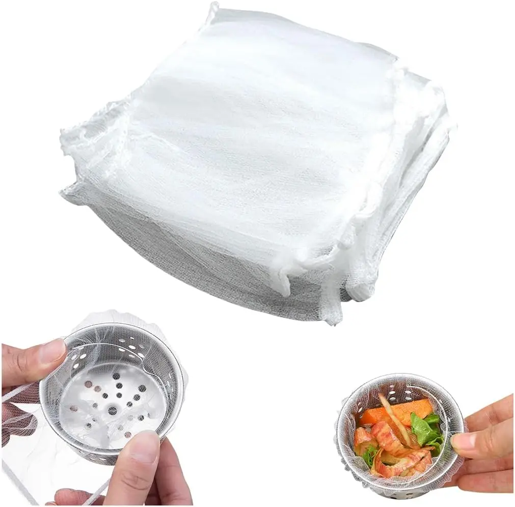 Reusable Mesh Kitchen Sink Strainer Bags (400pcs) - Anti-Clogging Drainage Strainers for Home Kitchen, Bathroom