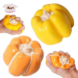 [WenQing Taba Squishy] Handmade yellow/orange pumpkin taba squishys/ squishy toys, all silicone rebornsquishy, ​​​​fidget toys, 415g taba squishy, ​​​​perfect gifts for girls and boys