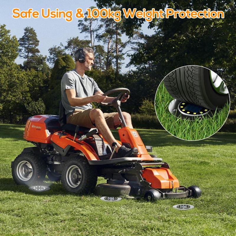 Solar Outdoor Lights, 12 LEDs Solar Garden Lights/IP65 Waterproof/Warm&White Super Bright in-Ground Lights/Solar Disk Lights for Garden&Yard&Walkway&Pathway&Lawn&Driveway&Patio&Pool&Outdoor(8/12Pack)