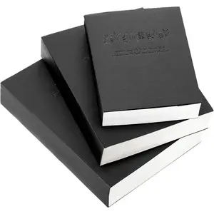 Set of 3 Sketchbook & Drawing Notebook, A5/A4/B5 Blank Sketch Book Travel Journal Notebook with Thick Paper for Drawing & Sketching, Black, 128 Sheets/256 Pages