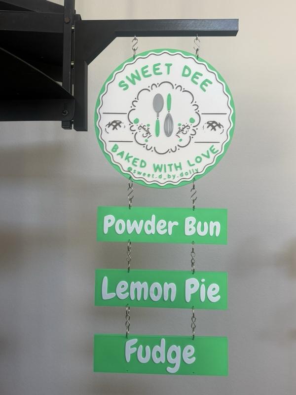 3d Printed Magnetic Vendor Market Booth Canopy Tent Sign Holder Hanging Business Logo Personalized Custom Double Sided Hanging Round Display