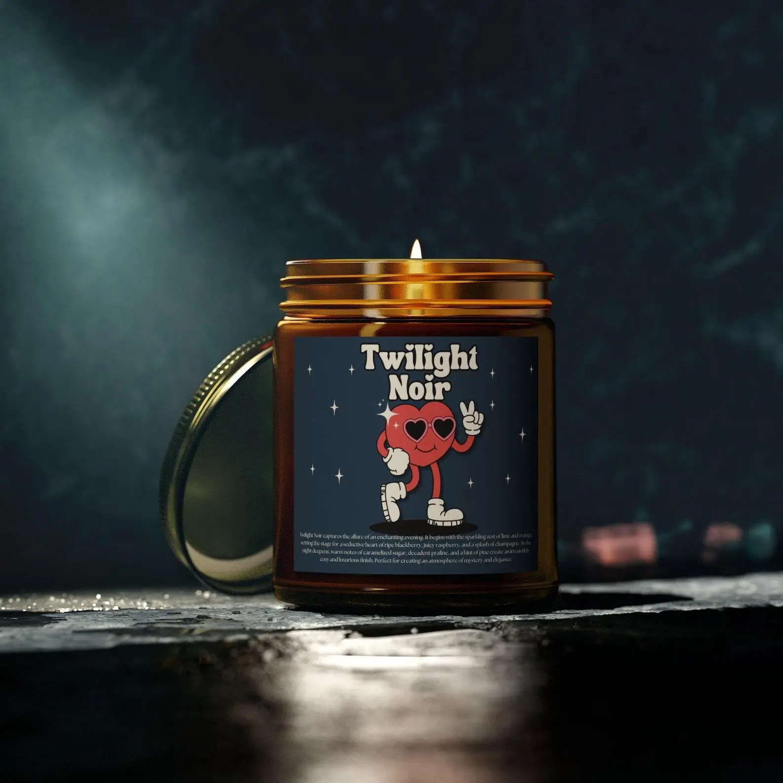 Valentines Day Candles, Twilight Noir, Valentines Day Gift, Valentines Candle Gift, Vday Girlfriend Gift, Boyfriend Gift for Valentines Day