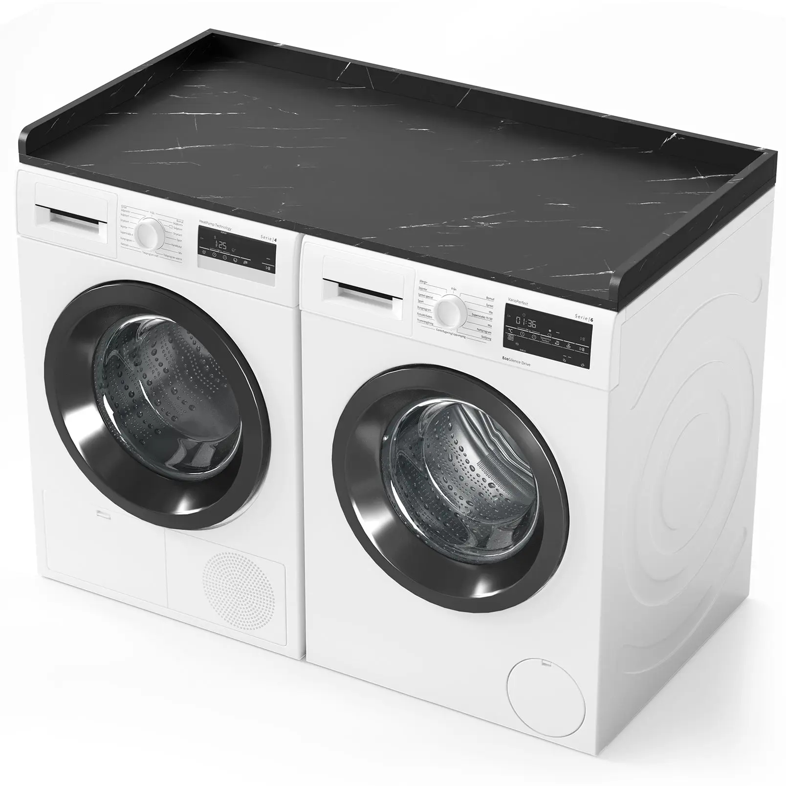 SpaceAid Washer Dryer Shelf, Black Marble