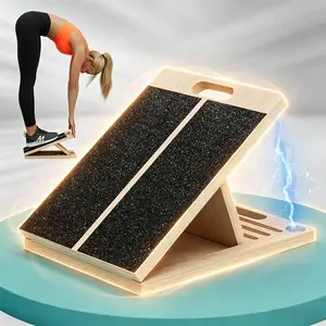 Adjustable Non-Slip Wooden Slant Board for Calf Stretching | Physical Therapy Equipment for Plantar Fasciitis Relief