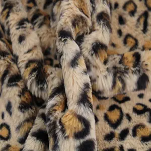 Soft Cheetah Print Faux Fur Fabric by The Yard - Short Pile for Sewing, Costumes, Rugs, Throw Pillows, Home Décor, Bedding, Backdrops & DIY - SKU 6612