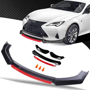 4pcs Set Universal Front Bumper Lip Chin Spoiler Splitter Diffuser Wing Protector Trim Sticker Car Body Kit,Fits for Honda, Audi,Ford,BMW,Honda,Volkswagen,Chevrolet,Civic,Benz,Mazda,GMC Nissan,Toyota, Mitsubishi,Durango, Dodge Charger SRT,