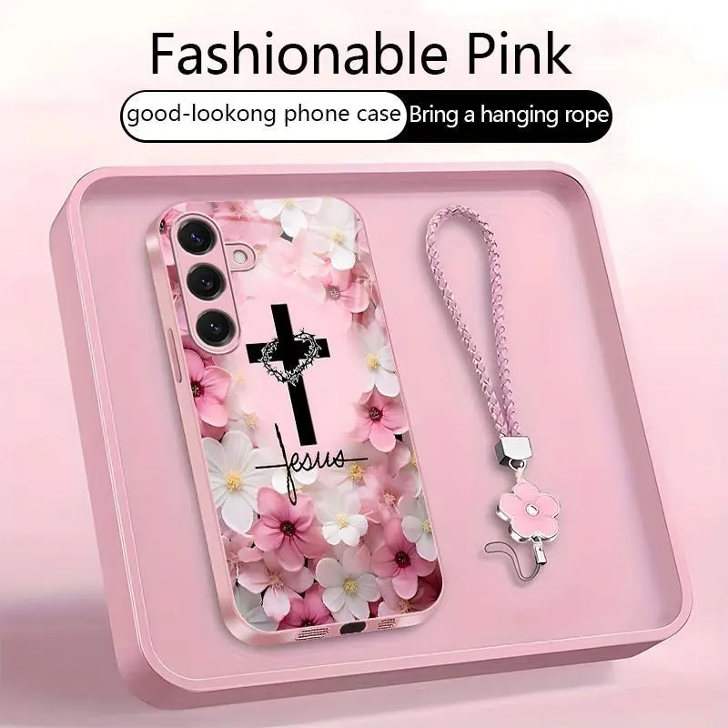 Women's High-End Smartphone Case for Galaxy S25 - Handheld Cellphone Protection Accessory with Multiple Patterns, Lucky Blessing Design for Mobile Devices (YM99)