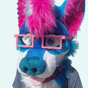 Giant Fursuit Glasses - Square Loveheart Dogbone Star Retro Circle Frames with Adjustable Secure Cord for Universal Fit and Durability - Custom Colours