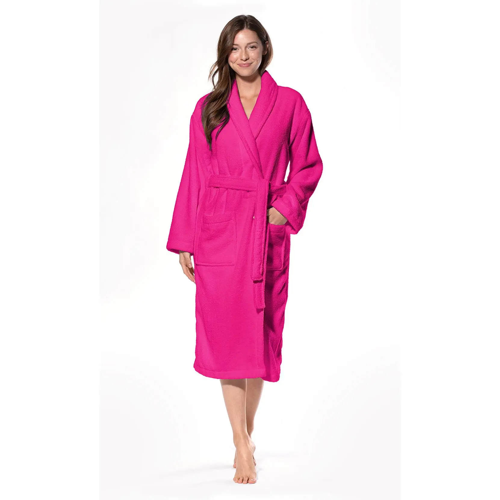 Turquaz Turkish Cotton Shawl Terry Bathrobe Women