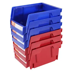 VEVOR Plastic Storage Bin, (5-Inch x 4-Inch x 3-Inch), Hanging Stackable Storage Organizer Bin, Blue/Red, 24-Pack, Heavy Duty Stacking Containers for Closet, Kitchen, Office, or Pantry Organization Boxes