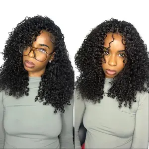 Burmese Water Curly Crochet Human  – Miracle Knots Boho Braids, Knotless & Pre-Separated, 60g/Bundle, 50 Strands per Bundle, 4-5 Bundles for Full Head, Time-Saving #tiktokshopmemorialday Tangle-Free Invisible Wavy Hair Extensions