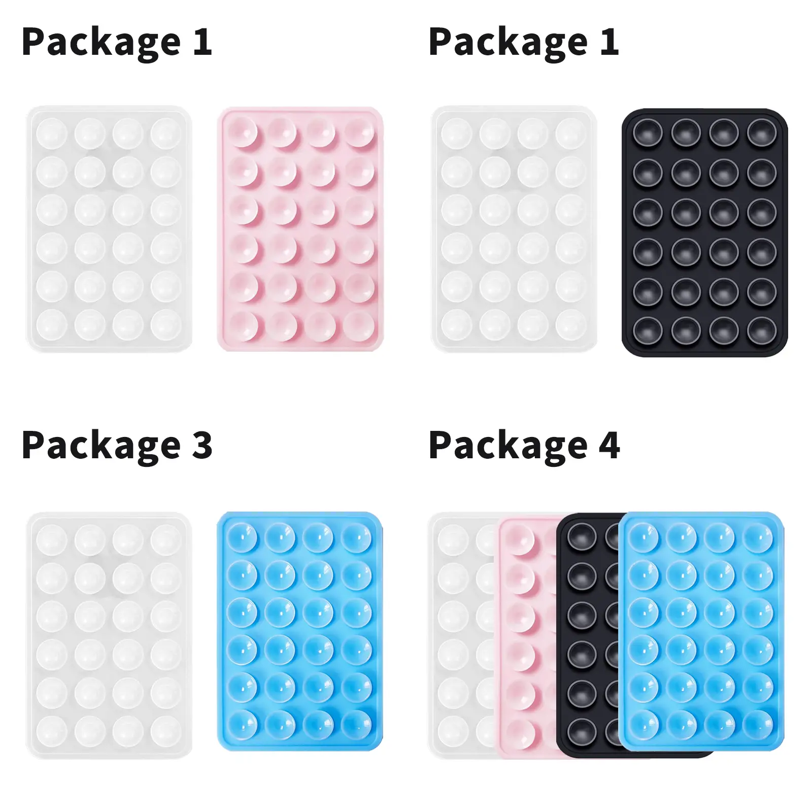 Silicone Suction Cup Cell Phone Holder, Self-Adhesive, Removable, Handsfree Cell Phone Holder for Selfies and Videos, Compatible with All Popular iPhone and Android Mobile Phones.