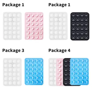 Silicone Suction Cup Cell Phone Holder, Self-Adhesive, Removable, Handsfree Cell Phone Holder for Selfies and Videos, Compatible with All Popular iPhone and Android Mobile Phones.