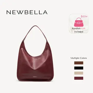 NEWBELLA Luna Pro Shoulder Bag in PU Leather - Sleek Solid Color Top Handle Bag with Zipper Closure for School & Commute - 48x12x44 cm dealsforyoudaysFallFreshness